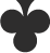 Symbol eines Clubs in einem Kartenspiel.