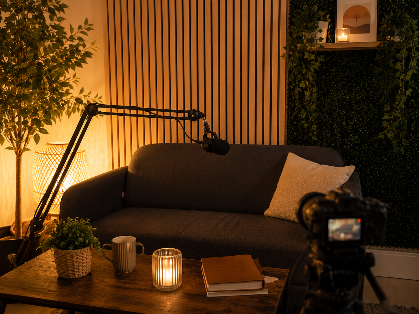 Studio podcast Obeevi - ambiance cosy