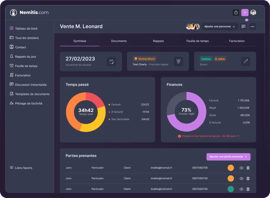 Dashboard mockup