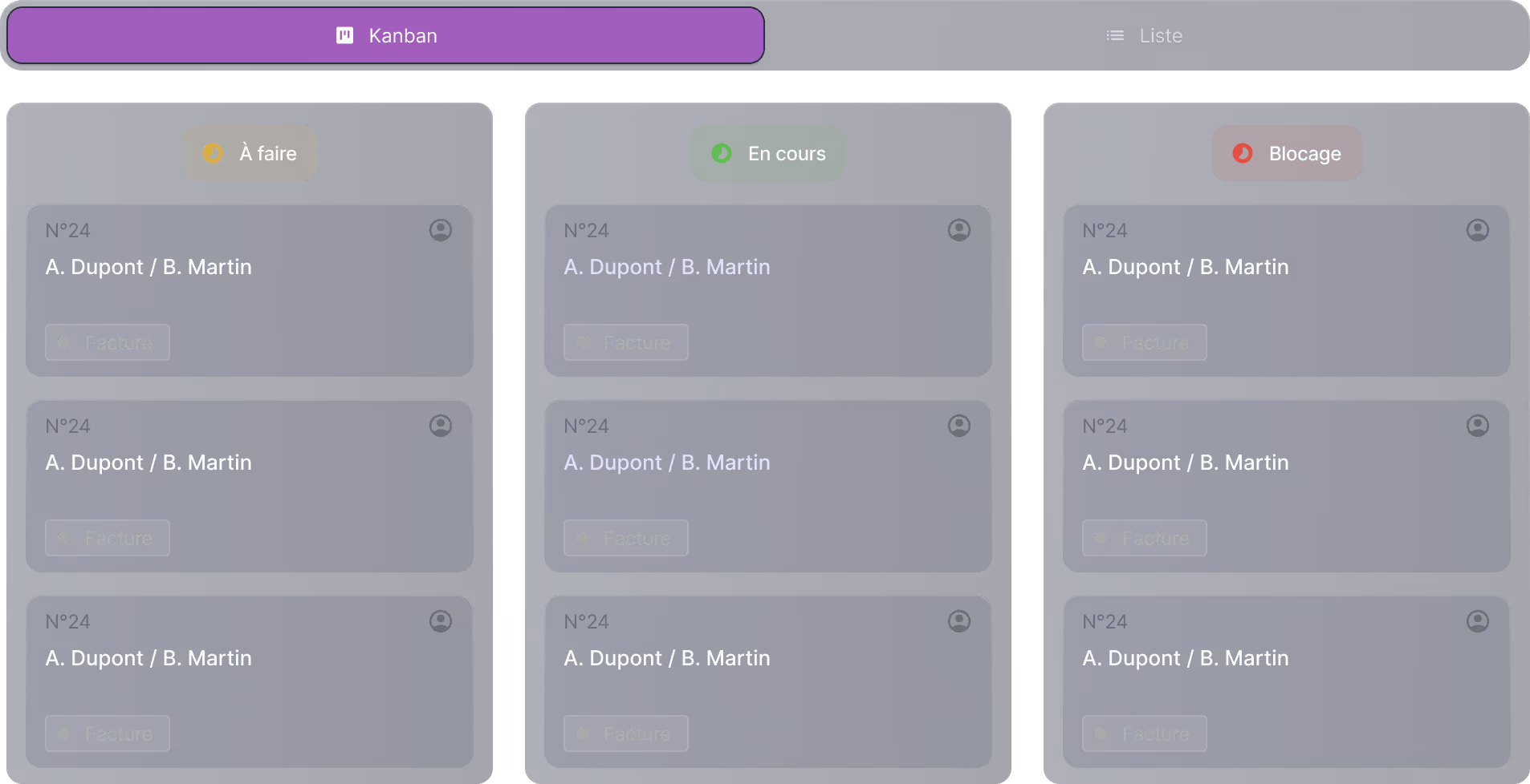 Dashboard mockup