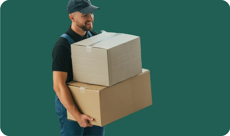a man delivering boxes