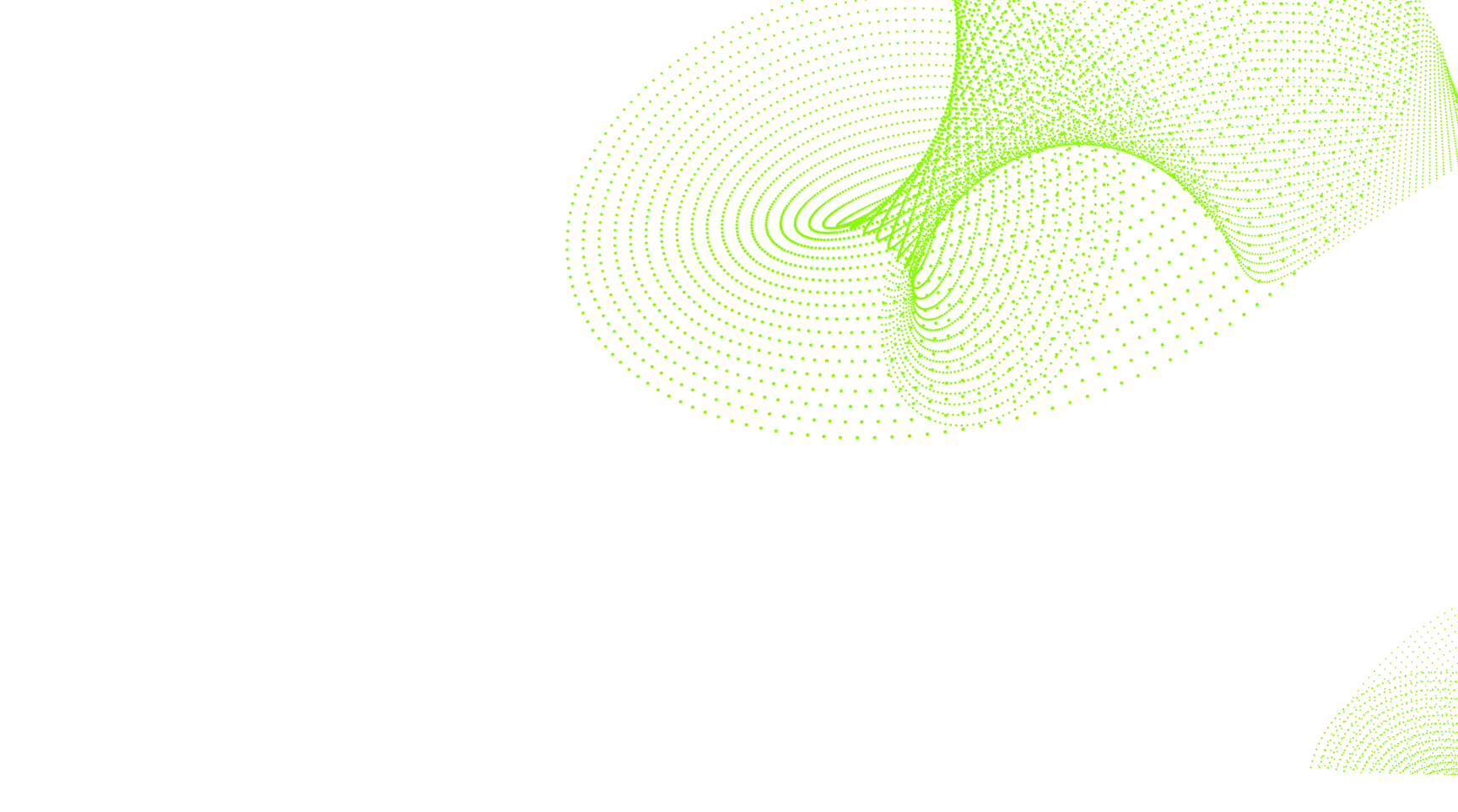 Abstract green wave-line pattern decoration on a white background.