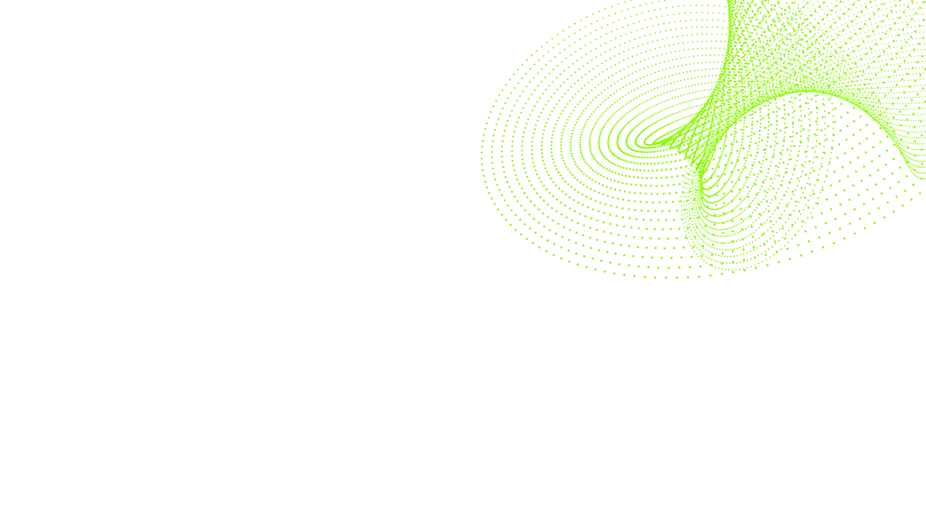 Abstract green spiral line-art pattern on a white background.