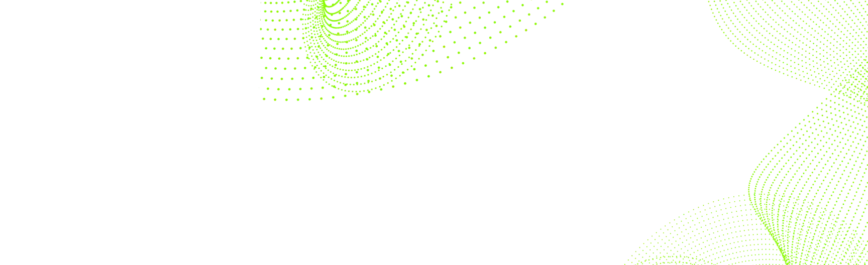 Abstract green wave-line pattern decoration on a white background.