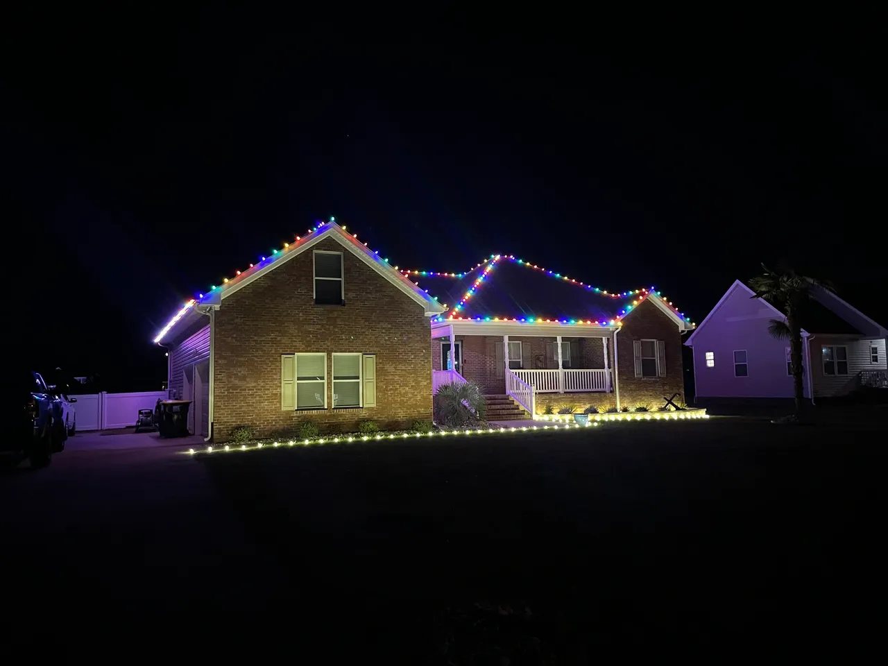 House with Multi Color Lights
