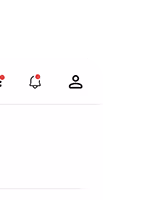 User profile icon next to a shopping cart icon with notification badge on a website header.