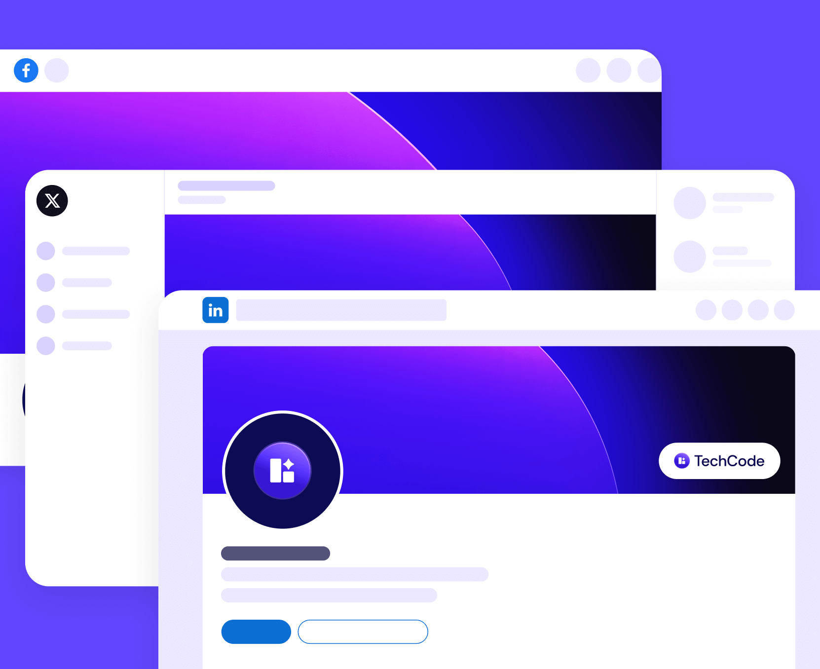 TechCode - Social Media Assets - Saasfy SaaS Webflow Template | Brix Template