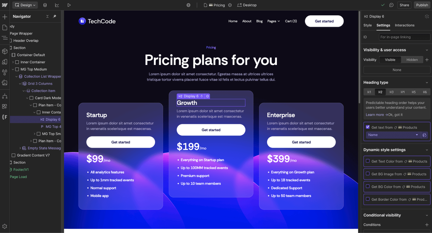 Ecommerce Content - TechCode Webflow Template | Brix Template