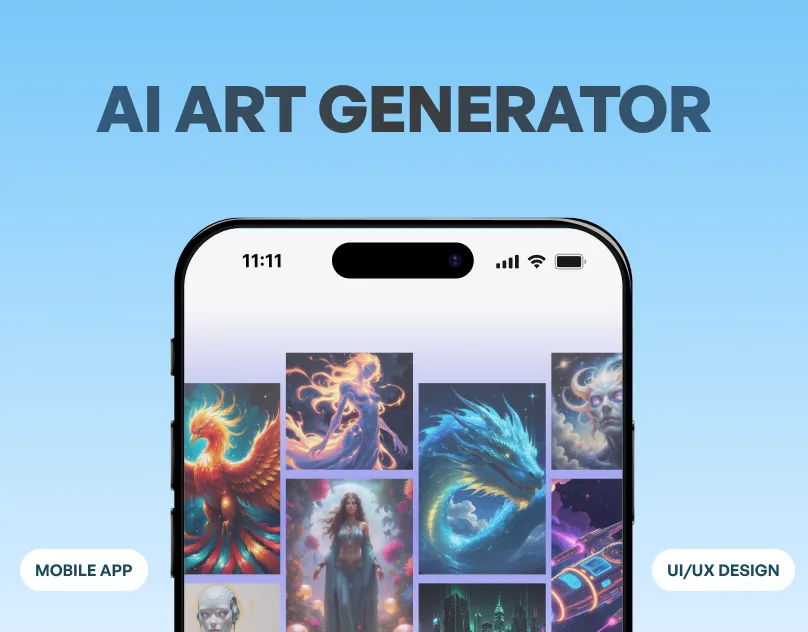 Ai art genatator mobile app cover