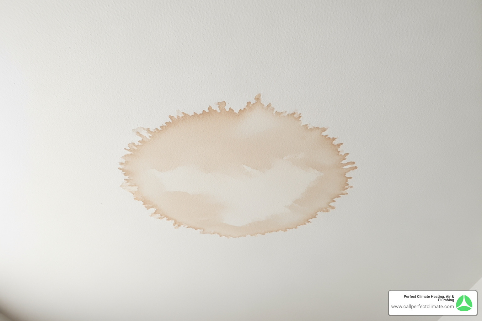 Subtle water stain on a ceiling, indicating a hidden leak - plumbing inspection in boonville in Subtle water stain on a ceiling, indicating a hidden leak - plumbing inspection in boonville in