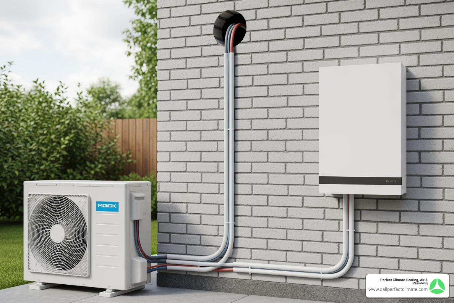 connection between outdoor and indoor units - Ductless mini split