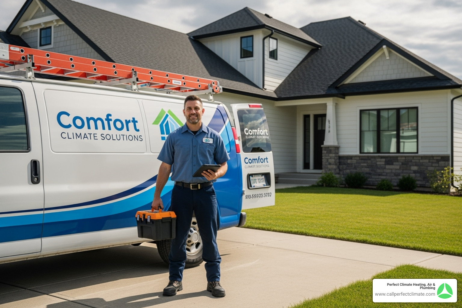 professional technician with a van - furnace repair evansville in professional technician with a van - furnace repair evansville in