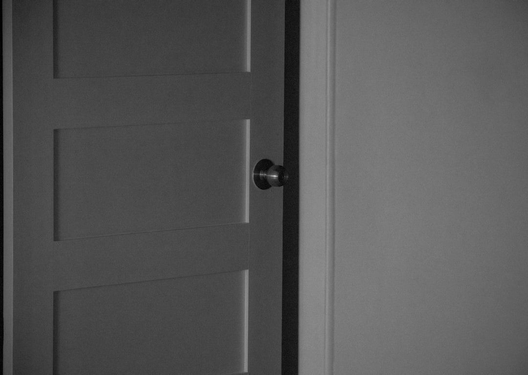 Blower door test on a home for air leakage measurement Blower door test on a home for air leakage measurement