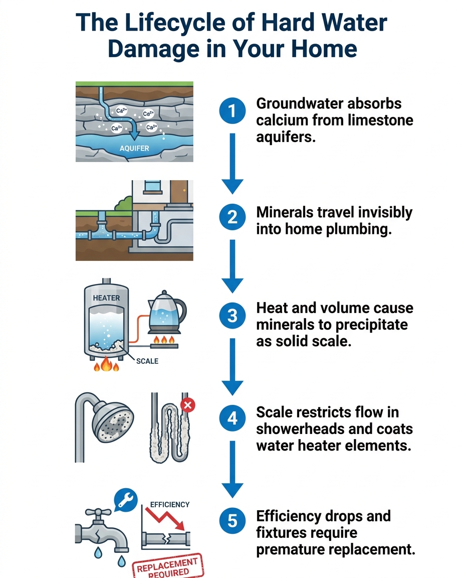 The Lifecycle of Hard Water Damage in Your Home