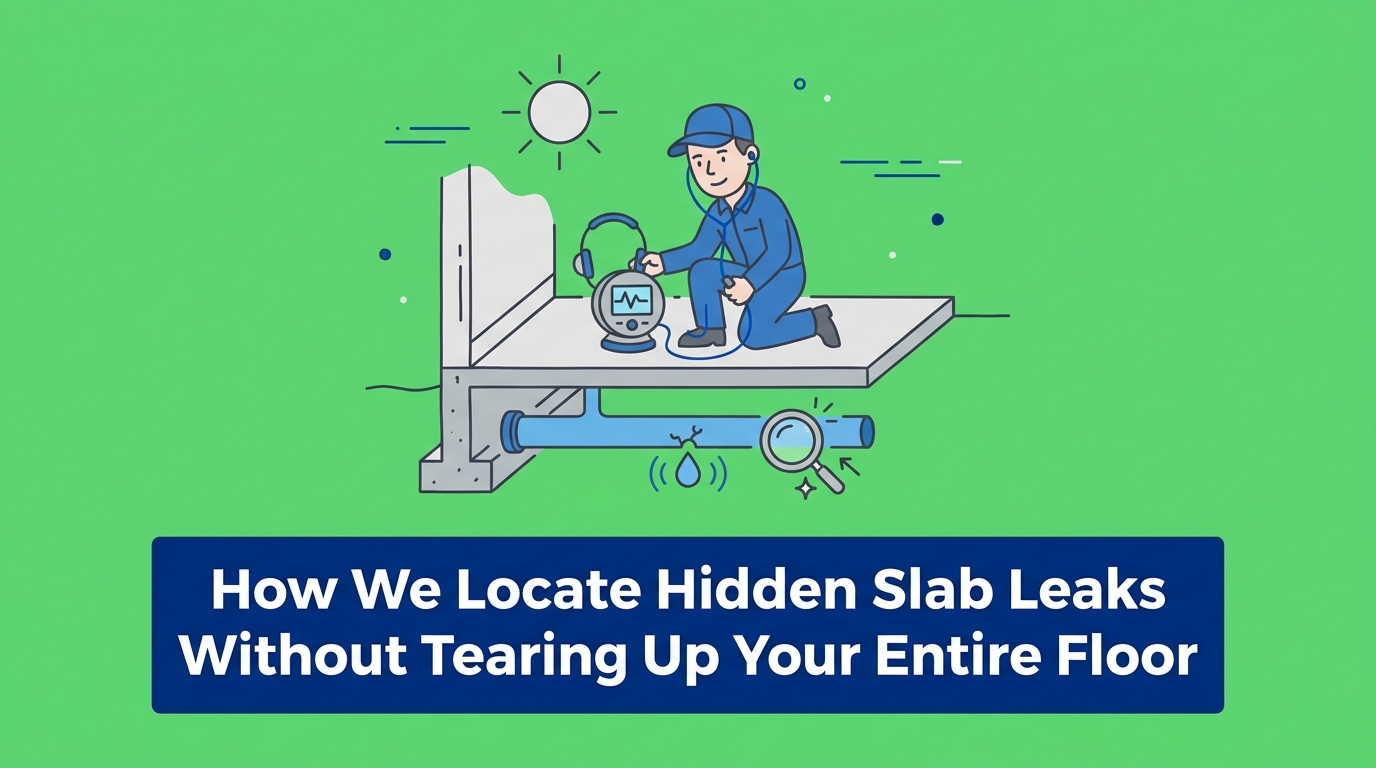 How We Locate Hidden Slab Leaks Without Tearing Up Your Entire Floor