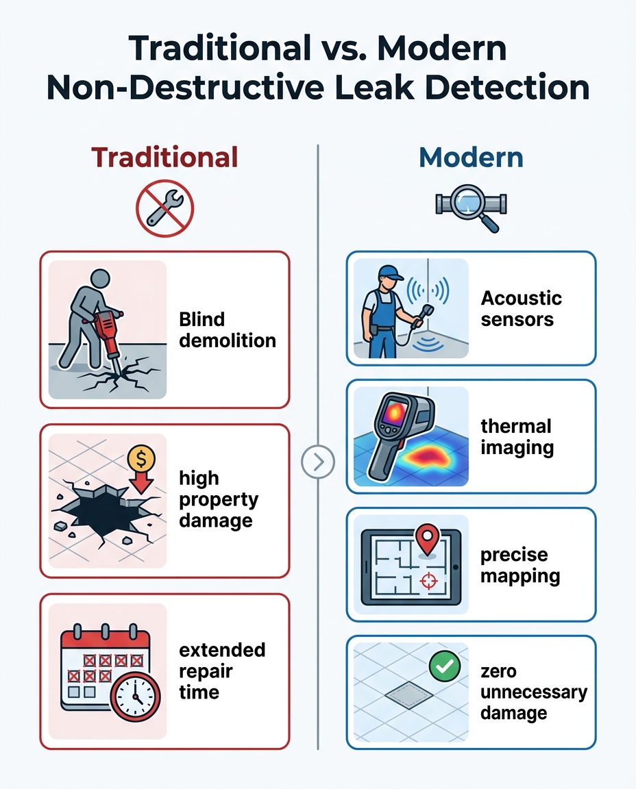 Traditional vs. Modern Non-Destructive Leak Detection