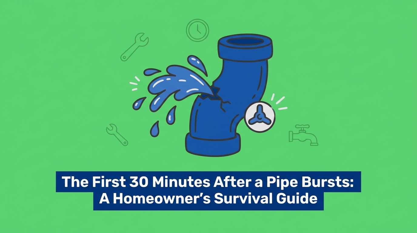 The First 30 Minutes After a Pipe Bursts: A Survival Guide for Homeowners