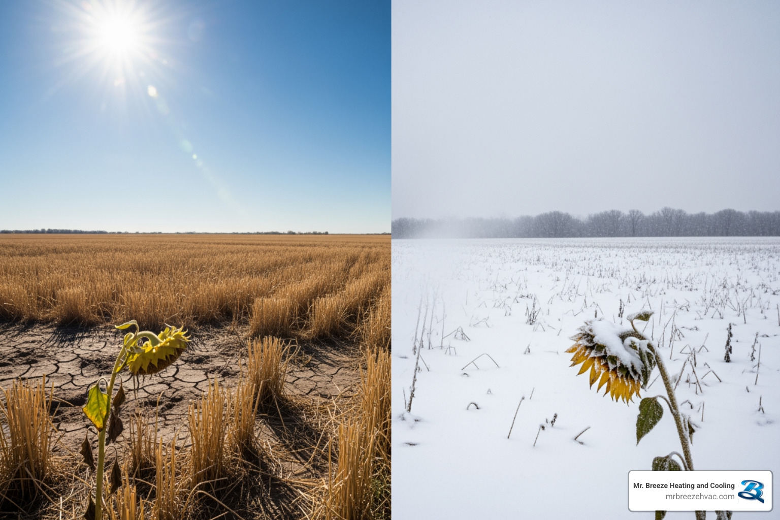 of a weather map showing Kansas with both high summer and low winter temperatures - 24/7 heat pump repair in basehor, ks of a weather map showing Kansas with both high summer and low winter temperatures - 24/7 heat pump repair in basehor, ks