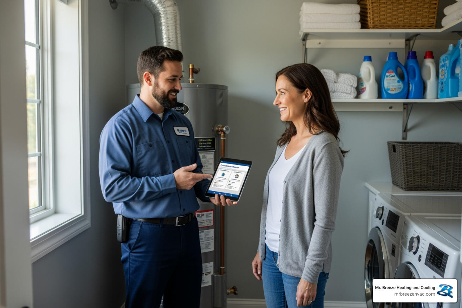 Infographic showing the process of selecting a water heater company: Step 1 - Verify licensing and insurance, Step 2 - Check local reviews and experience, Step 3 - Confirm emergency availability, Step 4 - Compare service offerings, Step 5 - Ask about warranties and guarantees - best water heater company in basehor, ks