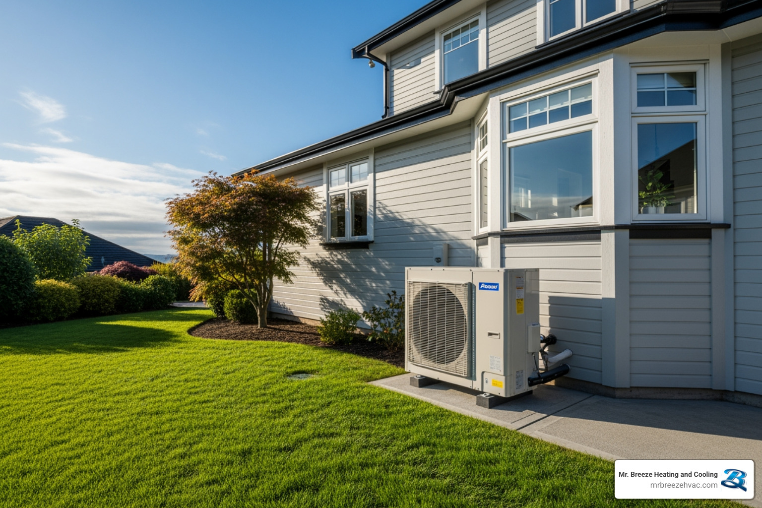 new modern heat pump outside suburban home - heat pump repair in prairie village, ks