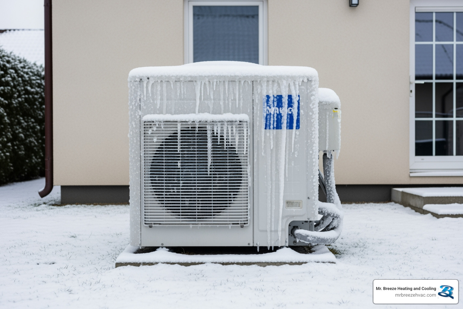 frozen outdoor heat pump unit - heat pump repair in prairie village, ks