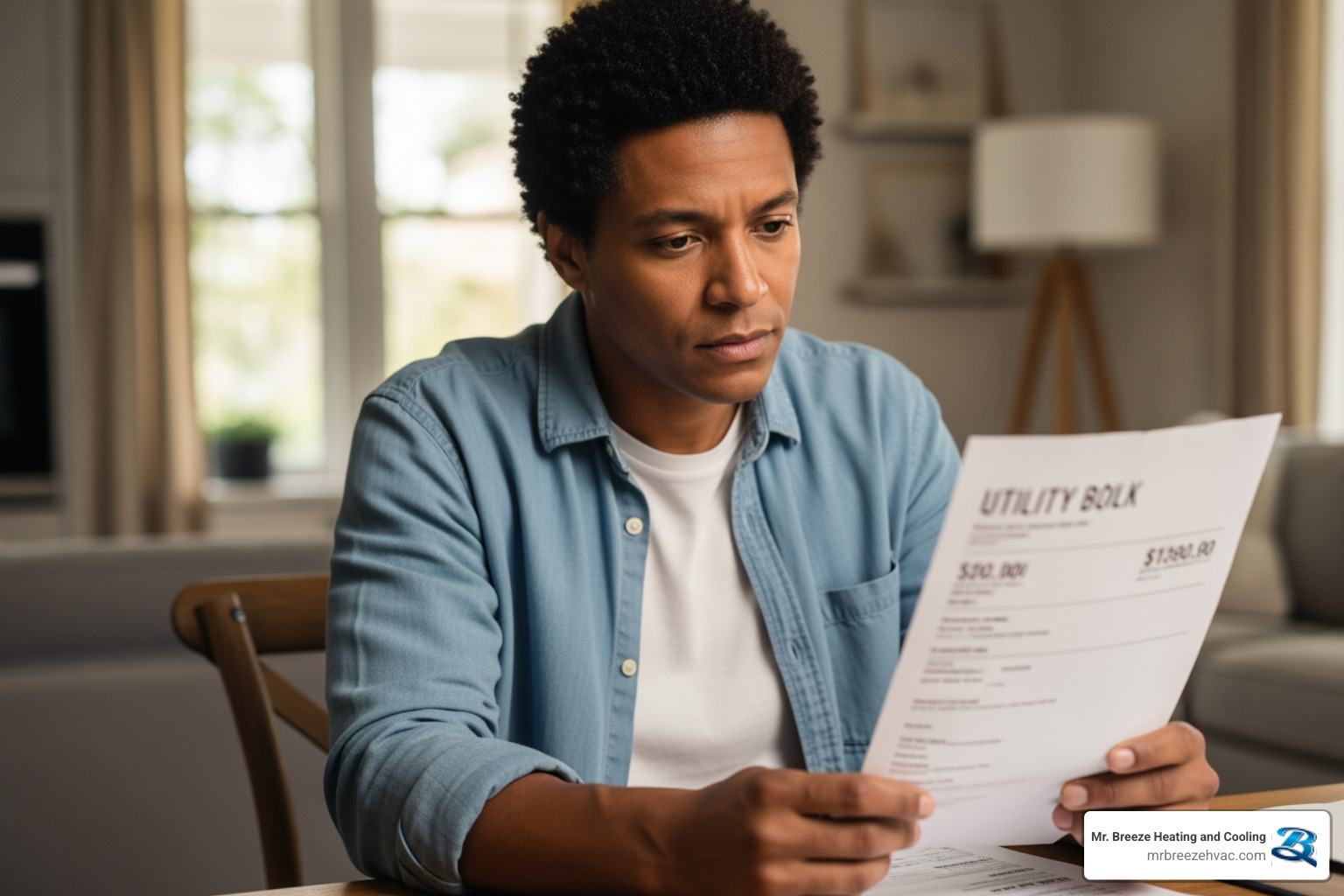 homeowner looking at an unusually high energy bill - heat pump replacement in basehor, ks