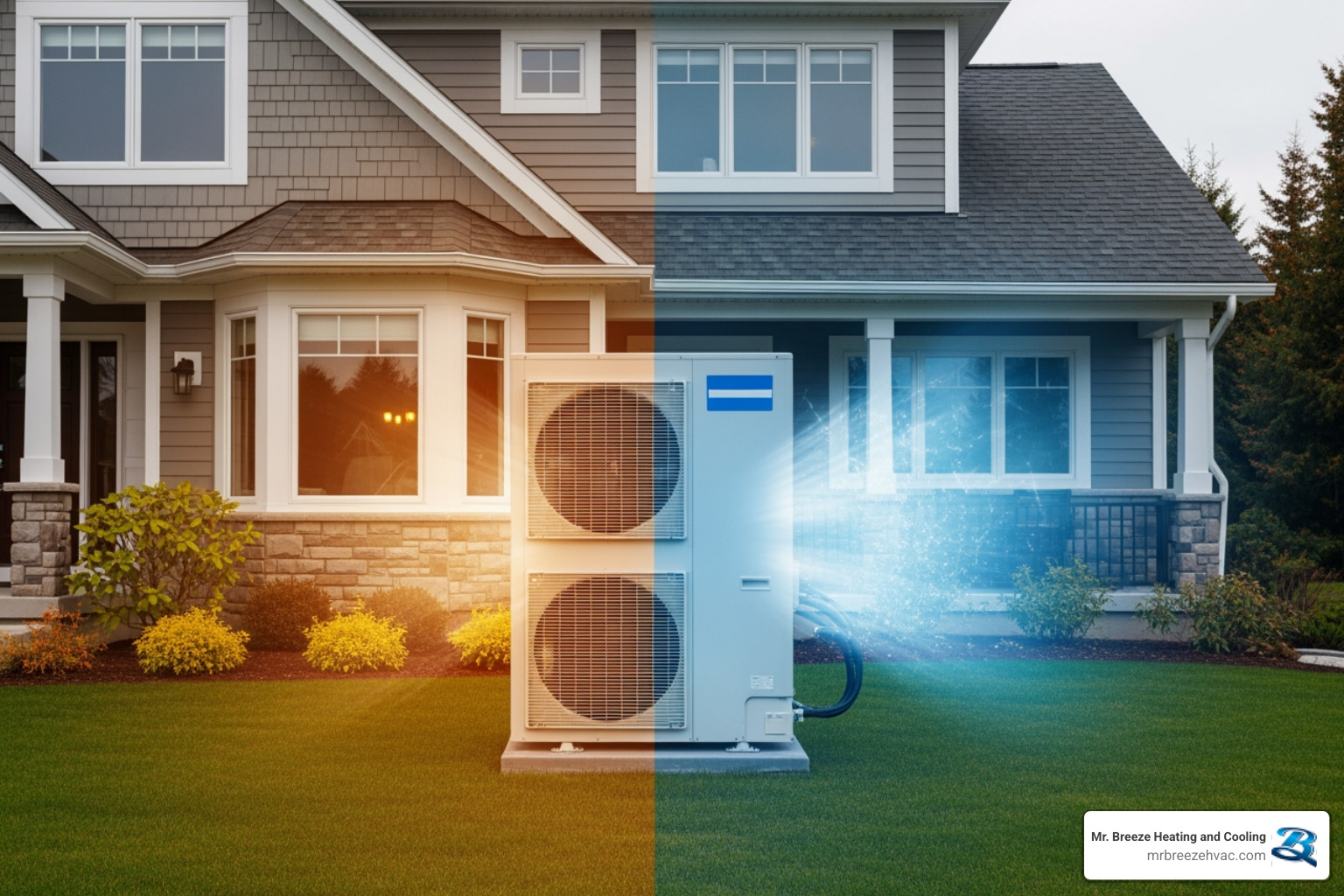 Infographic showing how heat pumps move heat efficiently for both heating and cooling in Shawnee's climate, with labeled diagrams of summer cooling mode extracting indoor heat and winter heating mode pulling warmth from outdoor air, plus key benefits like energy savings, year-round comfort, and lower utility bills - heat pump replacement in shawnee, ks Infographic showing how heat pumps move heat efficiently for both heating and cooling in Shawnee's climate, with labeled diagrams of summer cooling mode extracting indoor heat and winter heating mode pulling warmth from outdoor air, plus key benefits like energy savings, year-round comfort, and lower utility bills - heat pump replacement in shawnee, ks