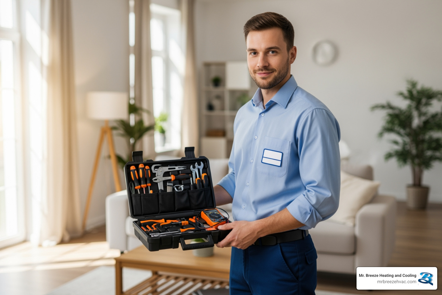 friendly, professional technician with a toolkit - best water heater company in lenexa, ks friendly, professional technician with a toolkit - best water heater company in lenexa, ks