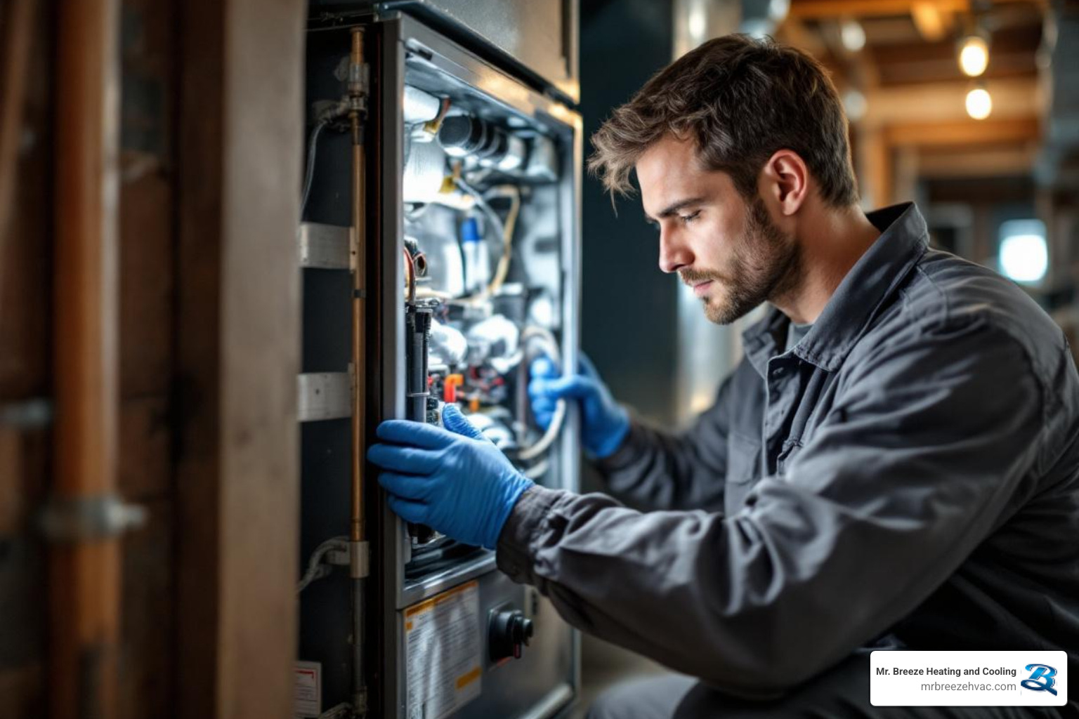 infographic showing annual heating maintenance benefits including 10% energy savings, 16-20 year furnace lifespan, reduced breakdown risk, warranty protection, improved safety, and better air quality - heating maintenance in lenexa, ks