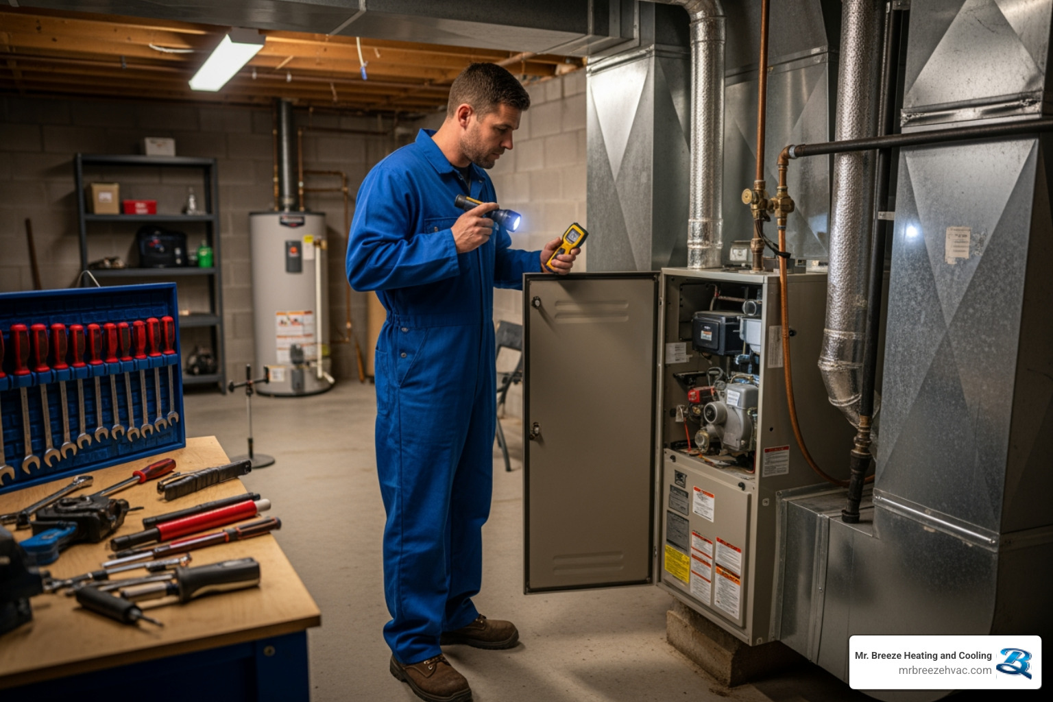Comprehensive infographic showing the heating maintenance cycle: starting with pre-season inspection in fall, moving through safety checks and component testing, then cleaning and adjustments, performance verification, written service report with recommendations, and finally year-round comfort and efficiency benefits, with icons representing each stage and arrows showing the continuous cycle - heating maintenance in maltby, ks Comprehensive infographic showing the heating maintenance cycle: starting with pre-season inspection in fall, moving through safety checks and component testing, then cleaning and adjustments, performance verification, written service report with recommendations, and finally year-round comfort and efficiency benefits, with icons representing each stage and arrows showing the continuous cycle - heating maintenance in maltby, ks