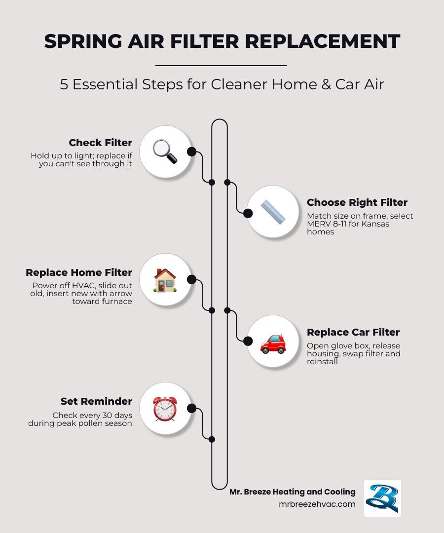 Infographic showing benefits of spring air filter replacement for home HVAC and car cabin filters - spring air filter Infographic showing benefits of spring air filter replacement for home HVAC and car cabin filters - spring air filter
