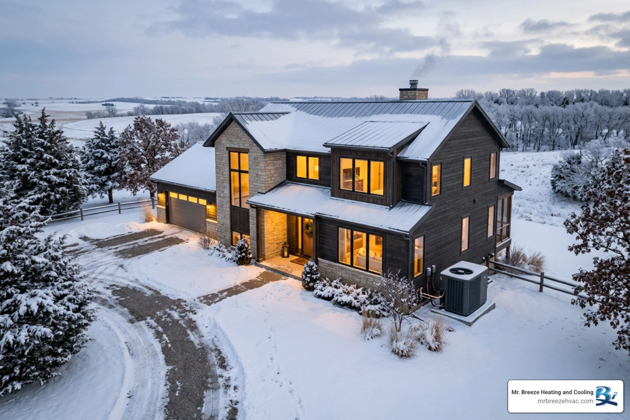 heat pump operating in winter conditions
