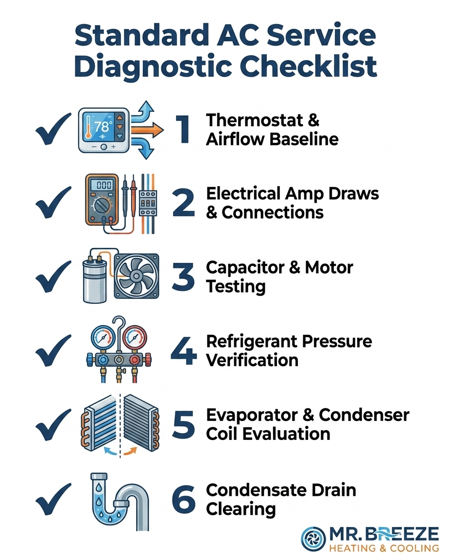 Standard AC Service Diagnostic Checklist