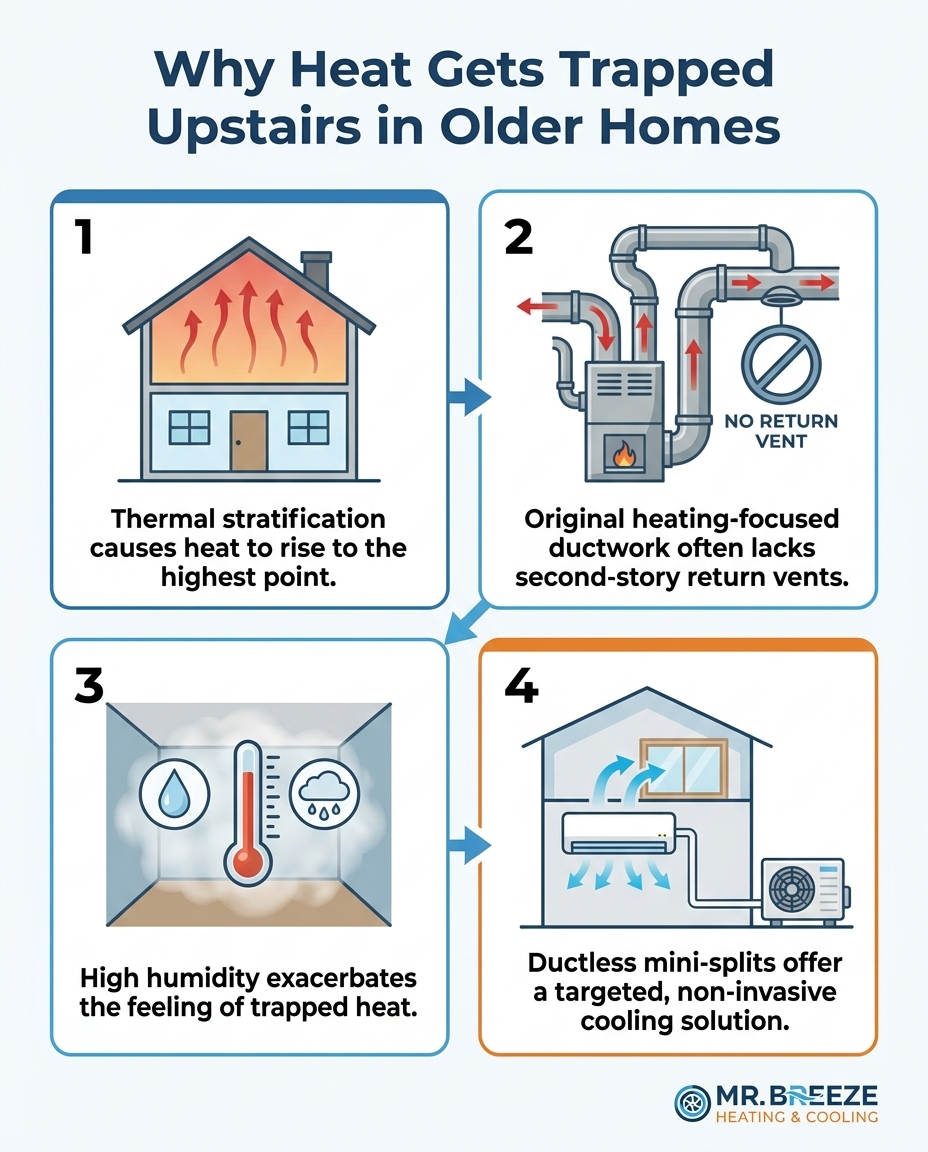 Why Heat Gets Trapped Upstairs in Older Homes