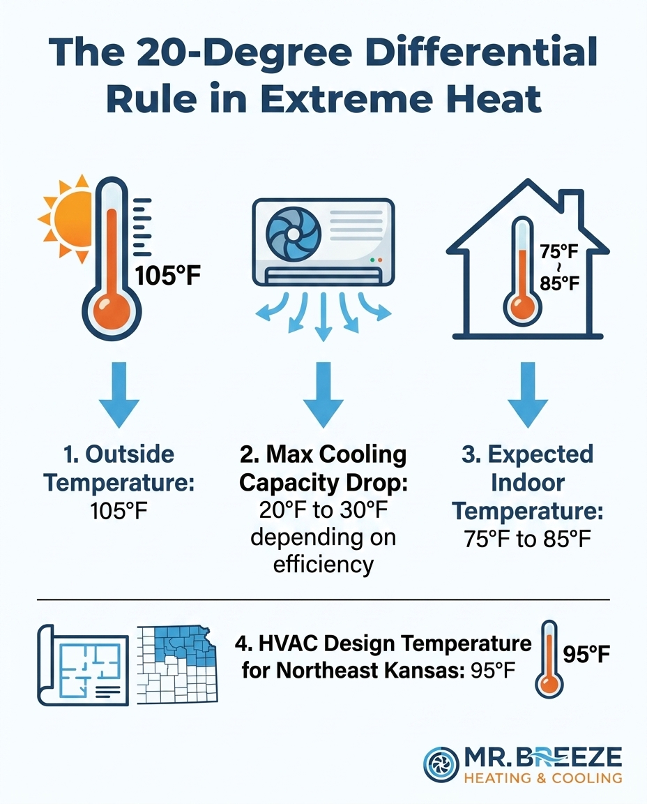 The 20-Degree Differential Rule in Extreme Heat