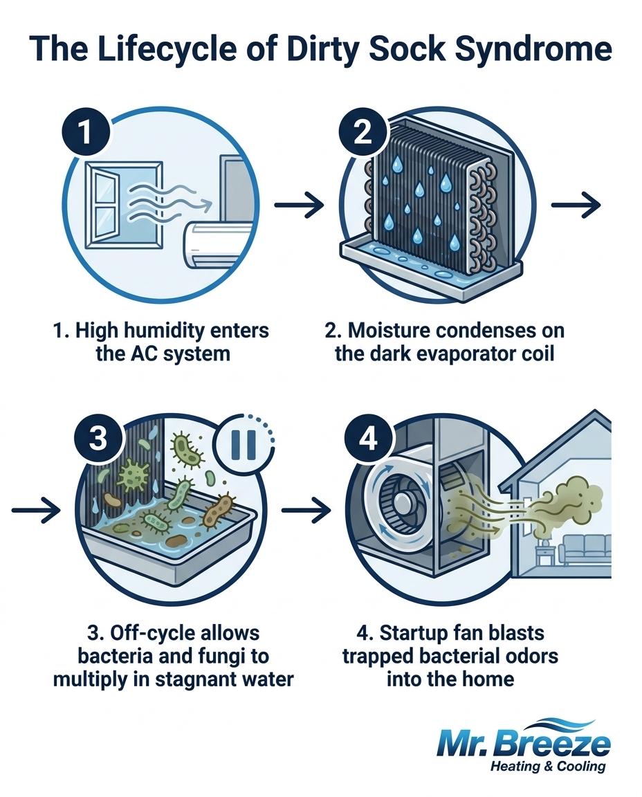 The Lifecycle of Dirty Sock Syndrome