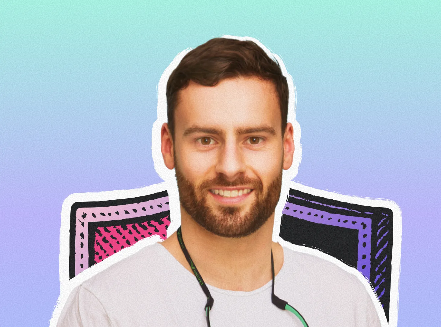 A man with a beard and a stethoscope.