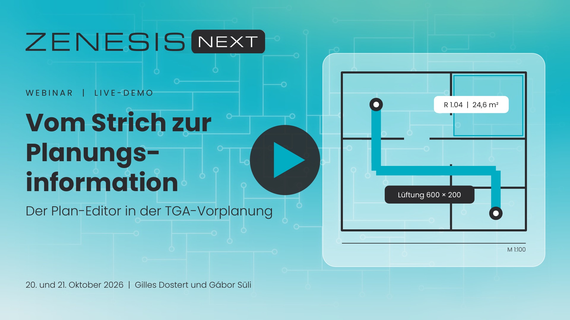 Webinar: Vom Strich zur Planungsinformation, der Plan-Editor in der TGA-Vorplanung