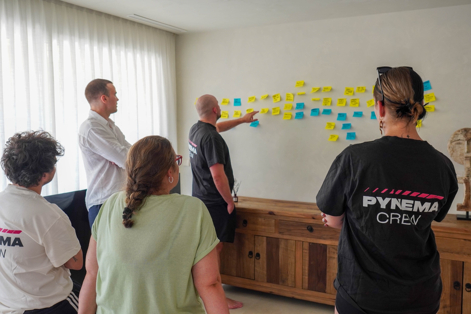 Strategie-Workshop am Whiteboard beim Offsite