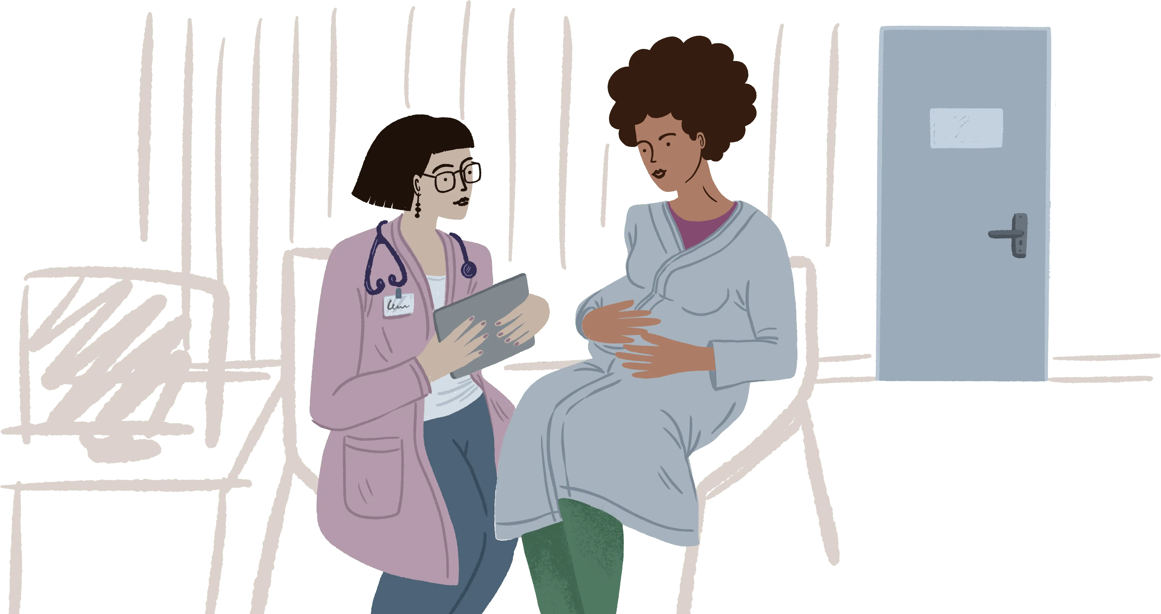 Illustrations for communication towards mothers