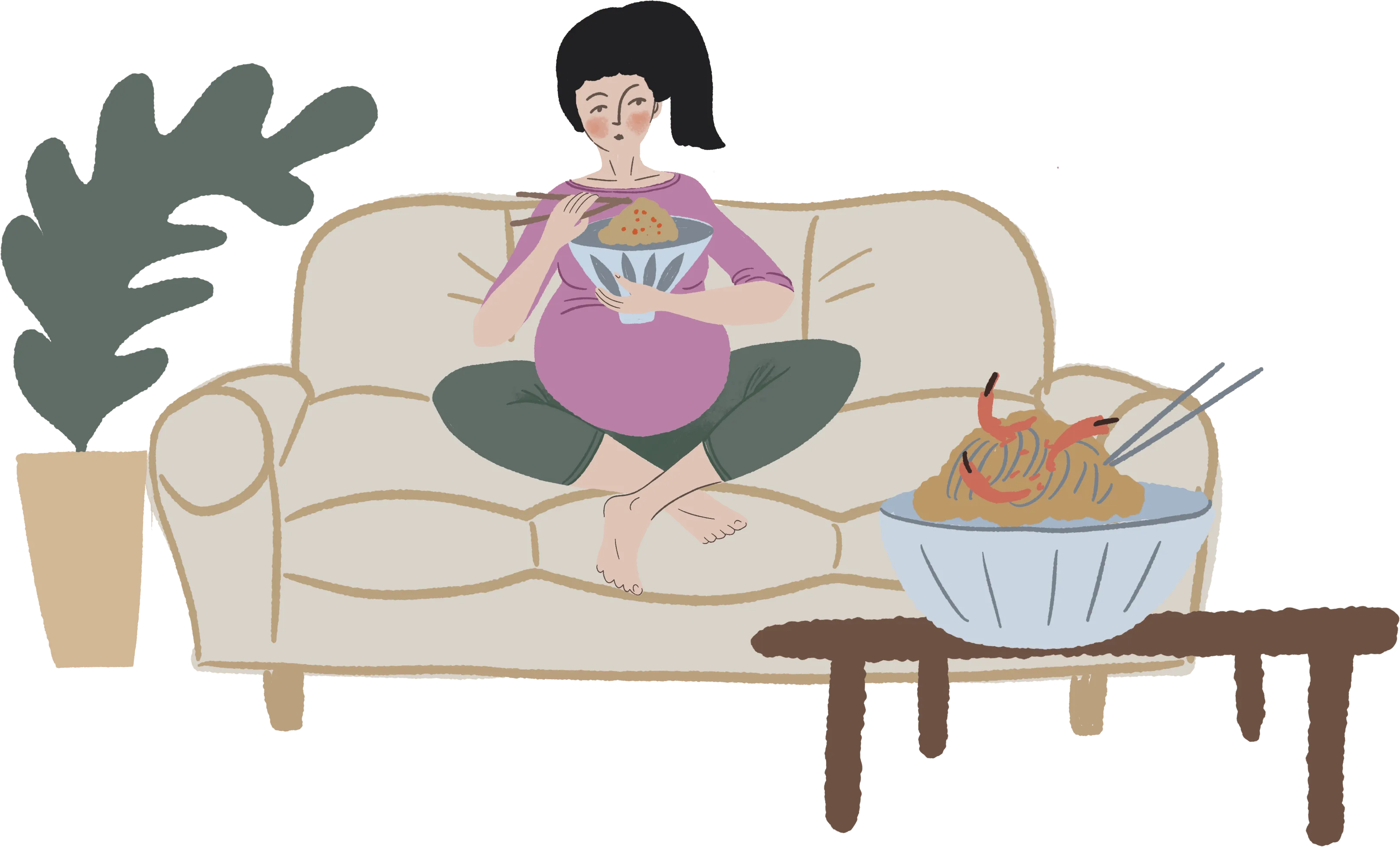 Illustrations for communication towards mothers