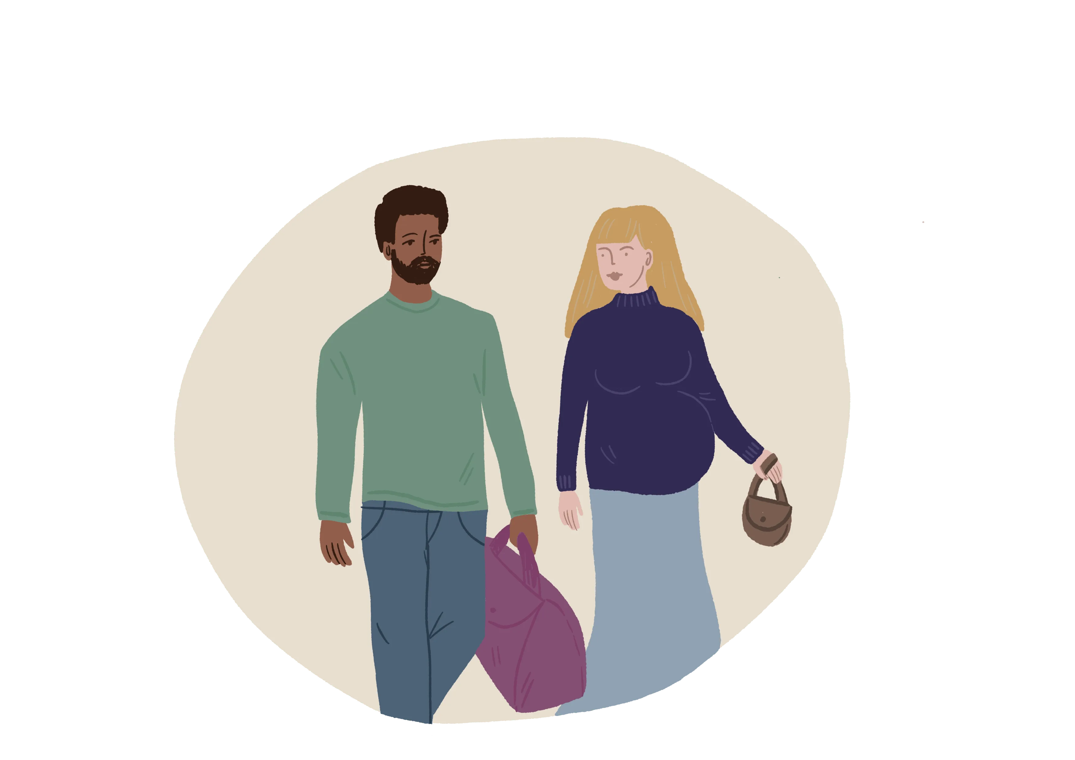 Illustrations for communication towards mothers