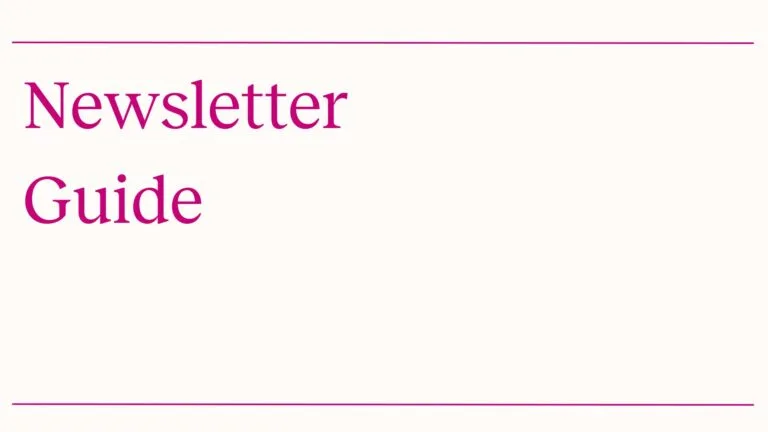 newsletter guidelines