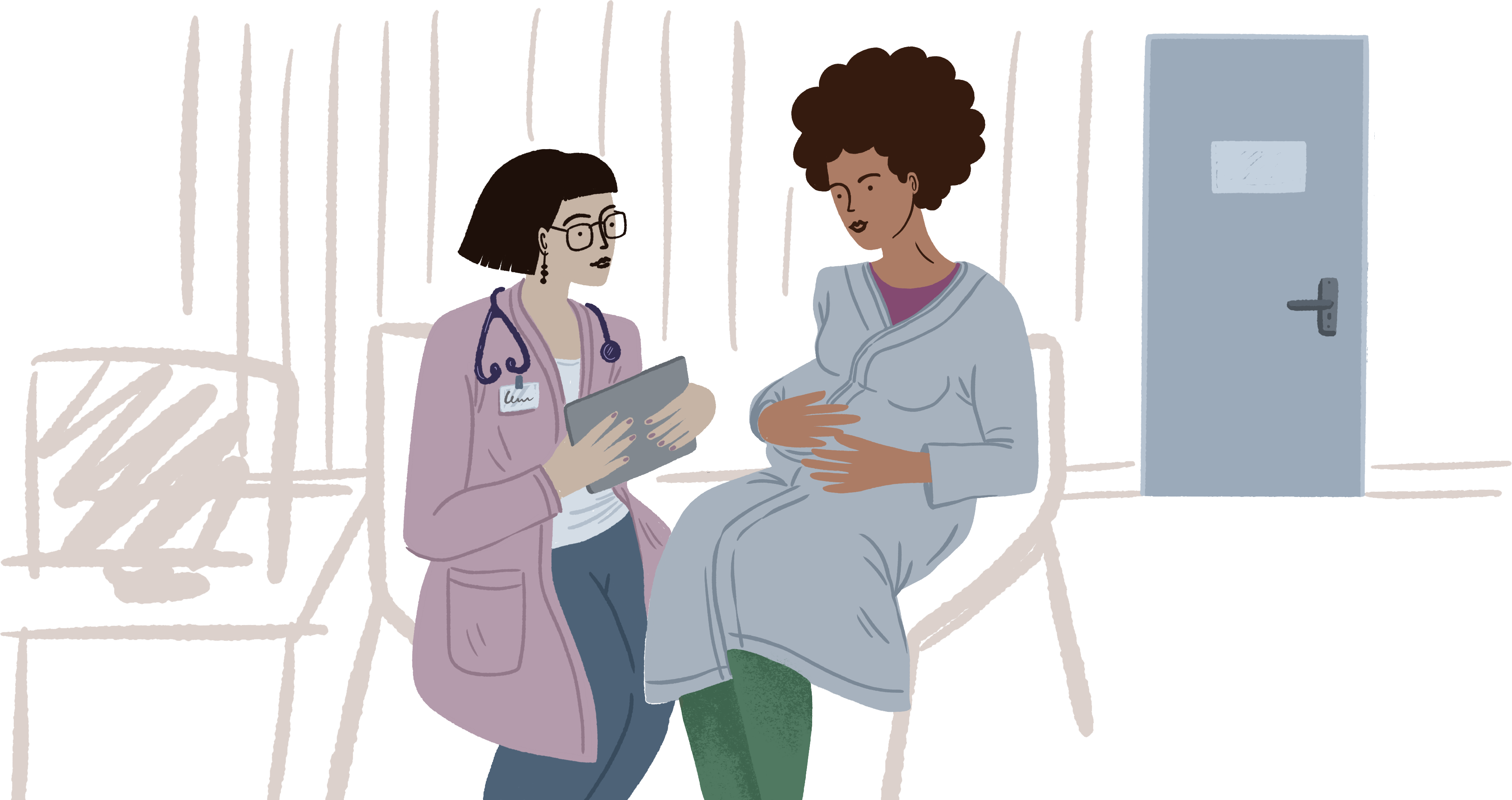 Illustrations for communication towards mothers