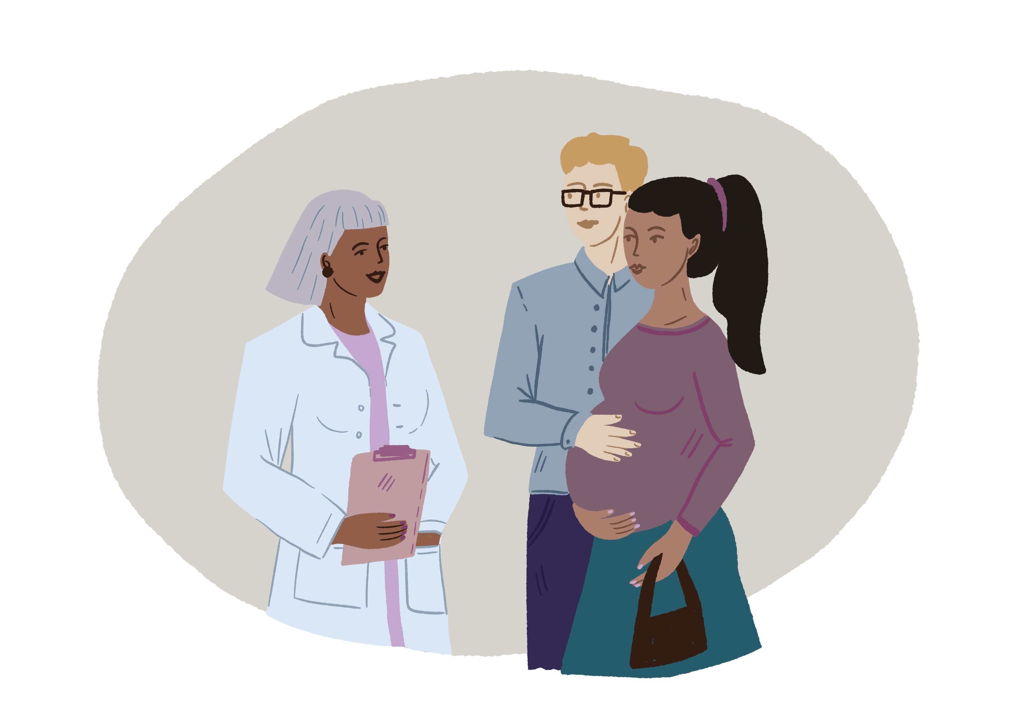 Illustrations for communication towards mothers