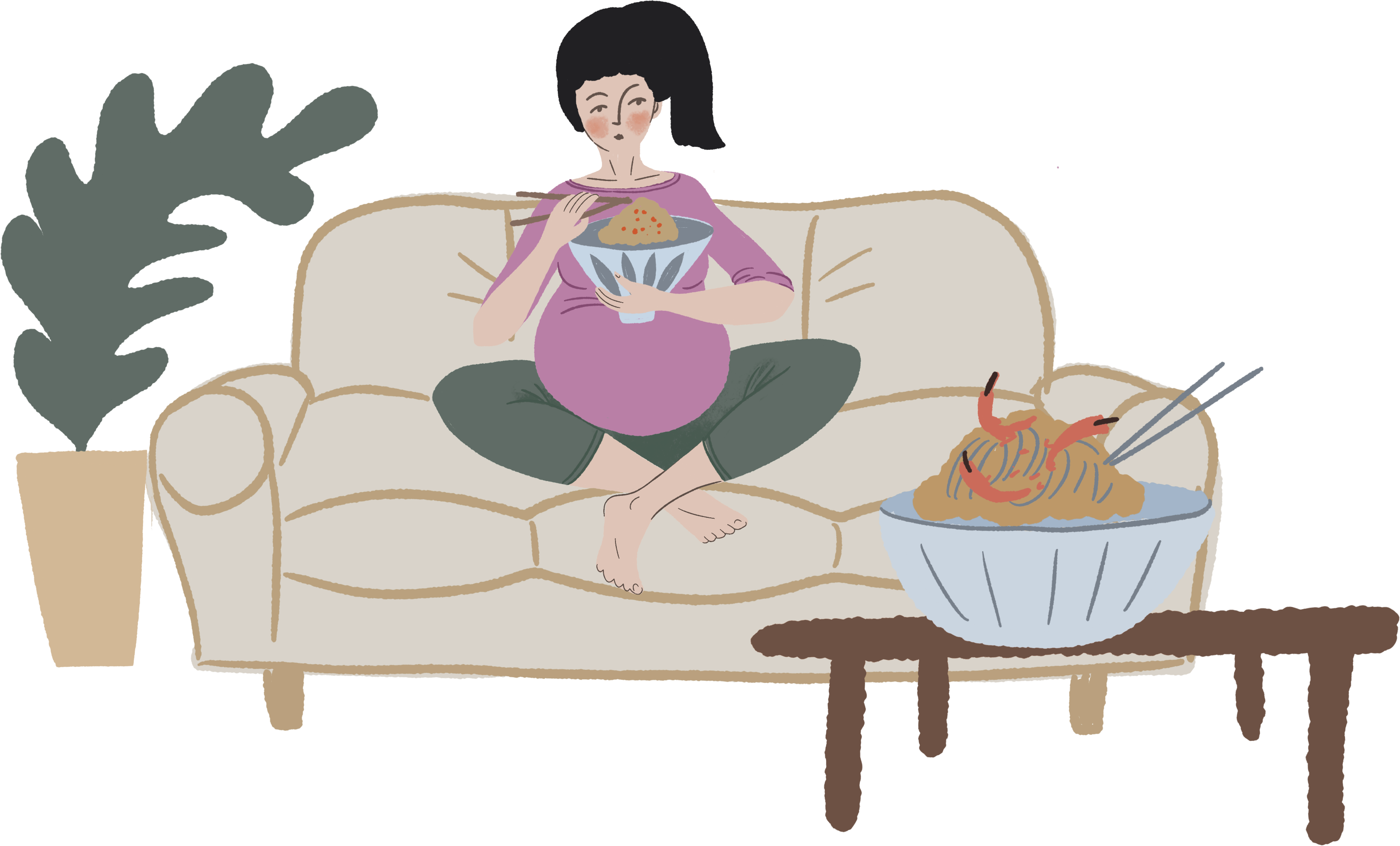 Illustrations for communication towards mothers