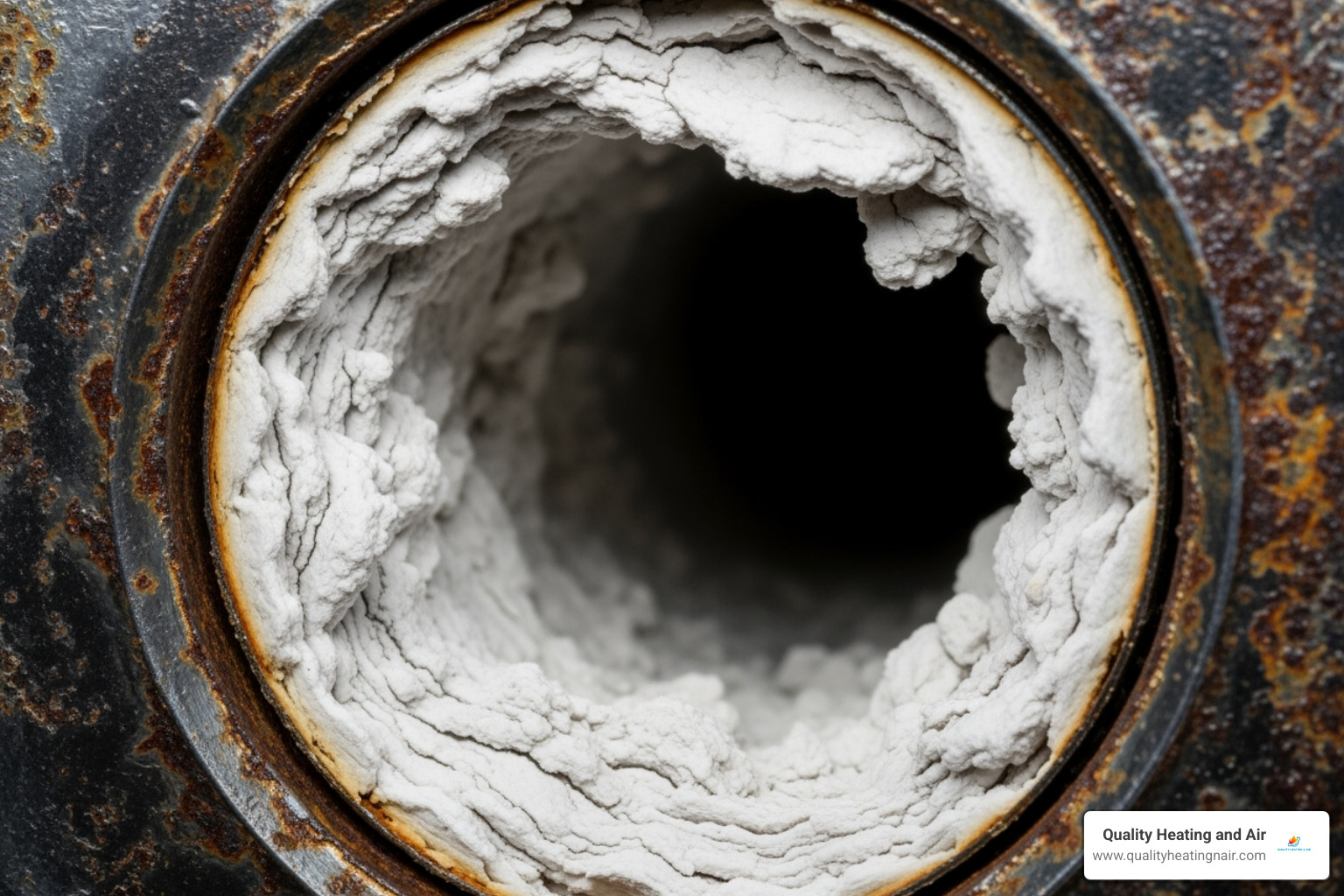 limescale buildup inside a pipe - boiler making noise in longmont co