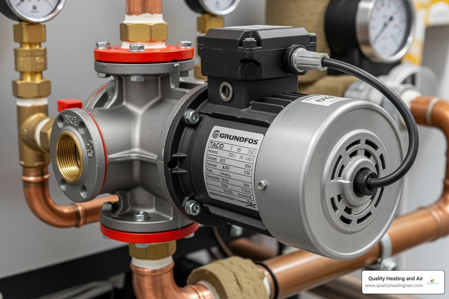 A close-up image of a boiler