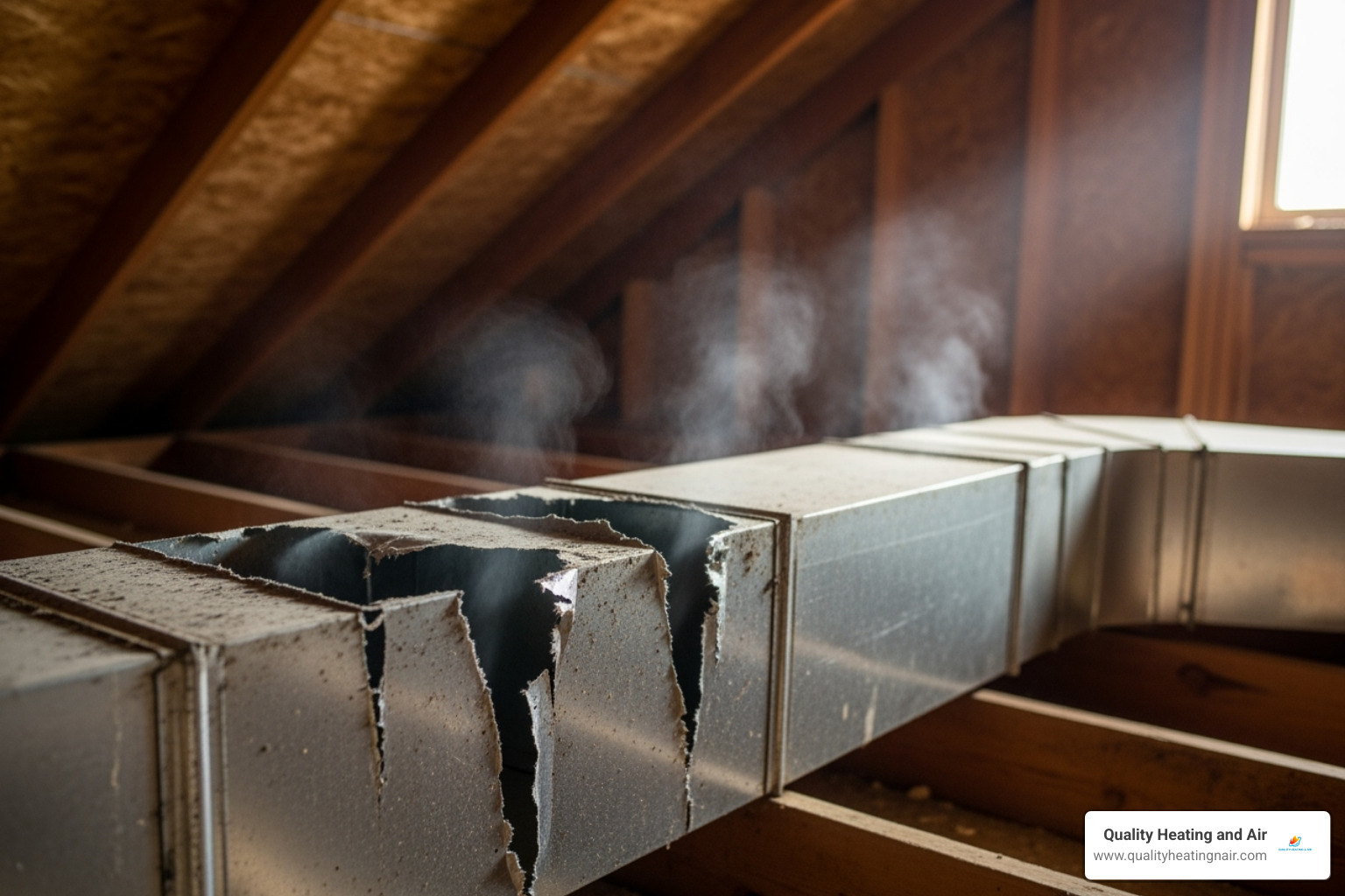 leaky ductwork - furnace blowing cold air in frederick co