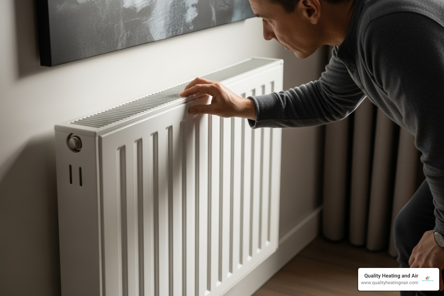 homeowner checking their radiator vents - boiler blowing cold air in edgewater co